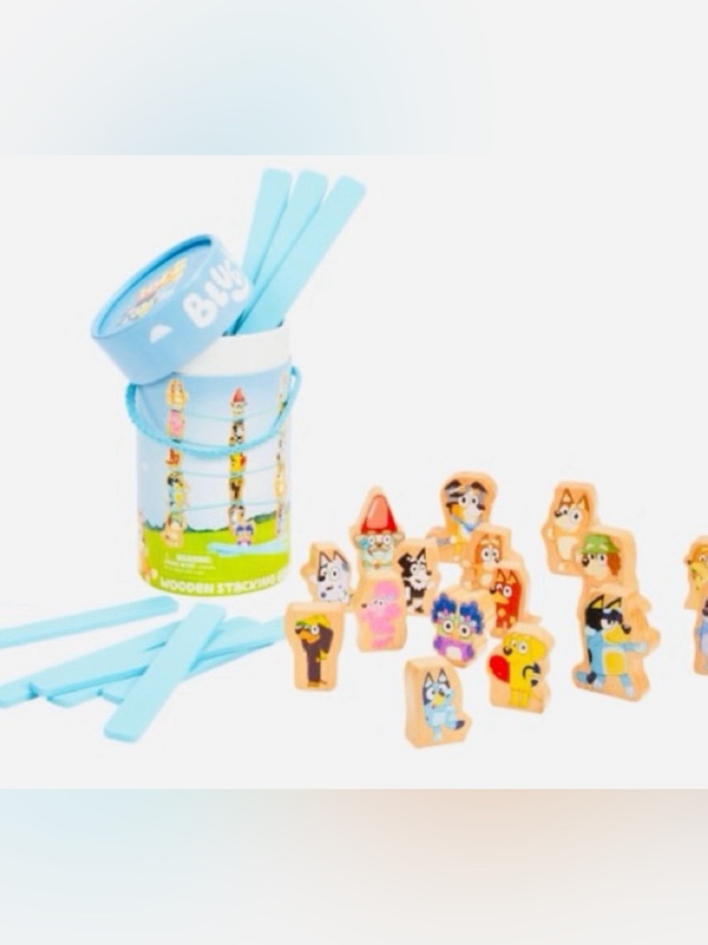 Bluey Wooden Stacking Game & Figure Play Set - Picture 4 of 14